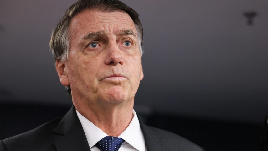 Jair Bolsonaro durante interrogatórios dos réus da Ação Penal (AP) 2668 (Foto: Ton Molina/STF)