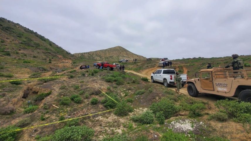 Zona onde se localizaram os restos de Keila Nicole (Foto: Polícia de Baja California)