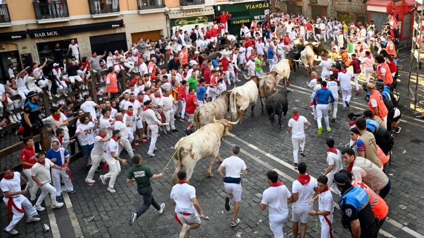 Último dia de famosa corrida de touros deixa oito feridos na Espanha (Foto: AFP)