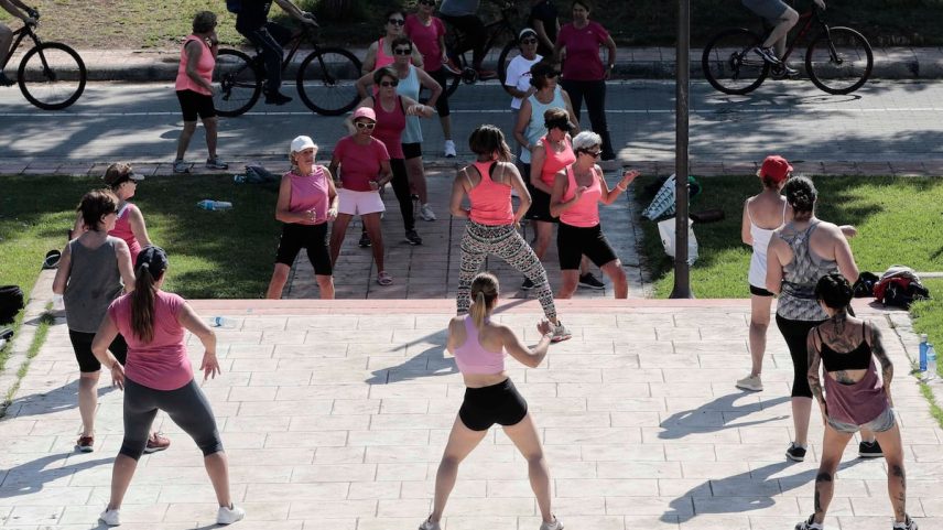 A aula de zumba. Ana Escobar (Foto: Ana Escobar)