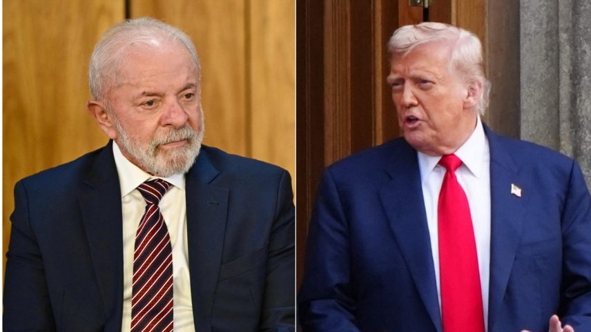 O presidente Lula e o americano Donald Trump (Foto: Fotos da AFP)