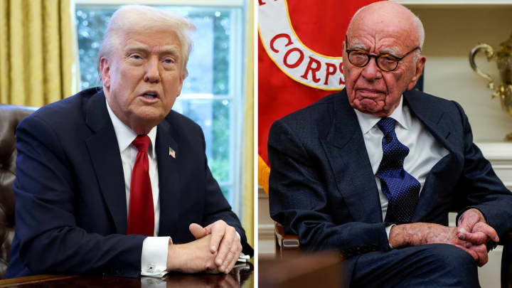 Presidente dos EUA, Donald Trump, e Rupert Murdoch. (Foto: Evelyn Hockstein | Elizabeth Frantz | Reuters)