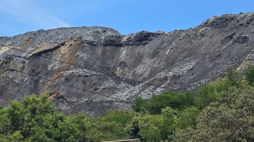 Anomalia é constatada em pilha de rejeitos em Conceição do Pará (Foto: Corpo de Bombeiros/Divulgação)