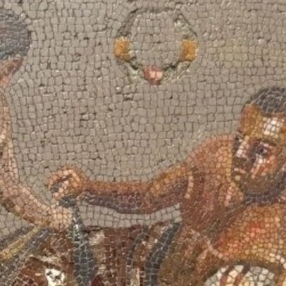 Pompeia revela mosaico erótico romano datado do século I a.C.