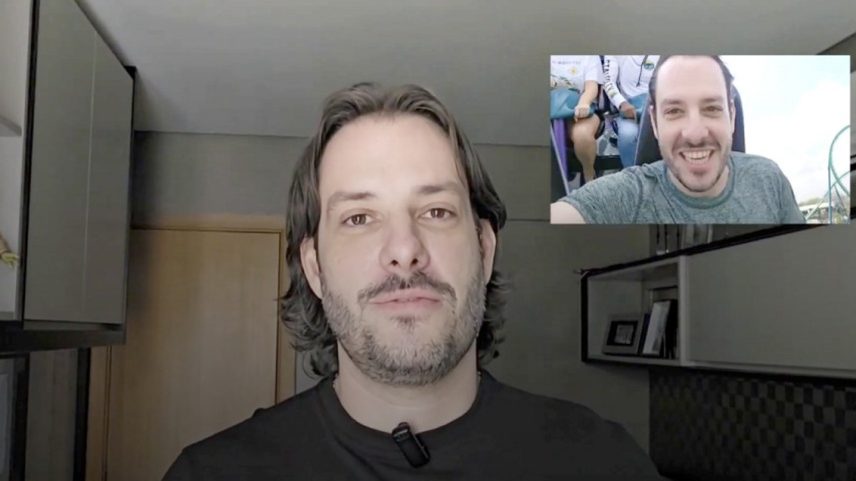 Teste da capacidade da IA de gerar avatares realistas, os “humanos digitais”. Ao lado, os cabos dos equipamentos da UFG e o chip Blackwell B200, o mais avançado da Nvidia (Foto: Divulgação)