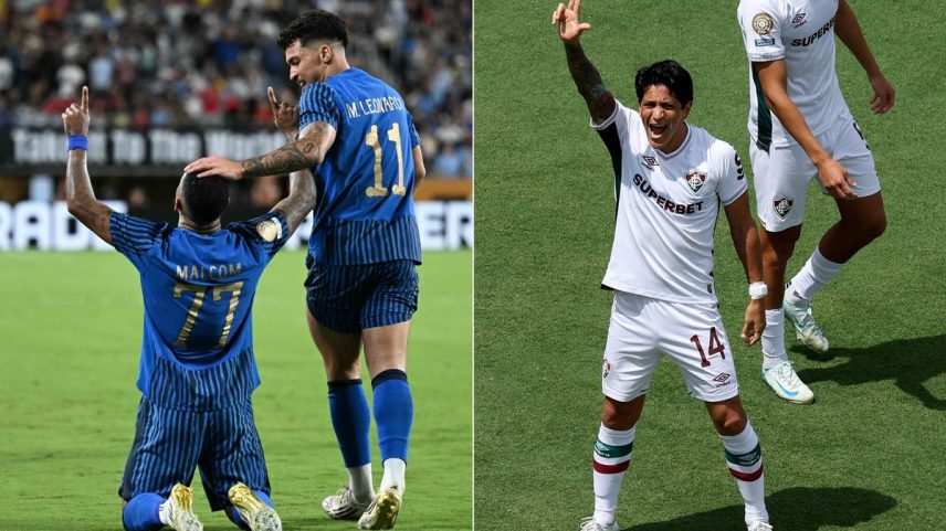 Al-Hilal e Fluminense avançaram às quartas do Mundial (Foto: Chandan Khanna / AFP e Buda Mendes/Getty Images/AFP)