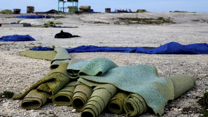 Terreno descampado onde seria realizado o Fyre Festival: frustração e escândalo (Foto: Scott McIntyre/The New York Times)