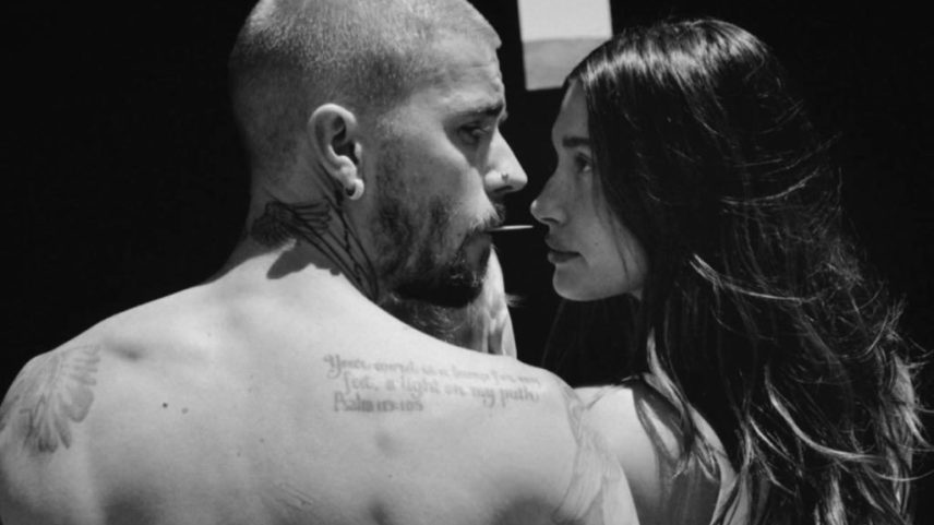Justin Bieber e Hailey Bieber: cantor aparece com a esposa em imagens promocionais (Foto: Reprodução)