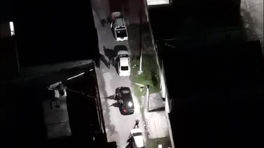 Drone flagra comboio de criminosos no Catiri (Foto: Reprodução)