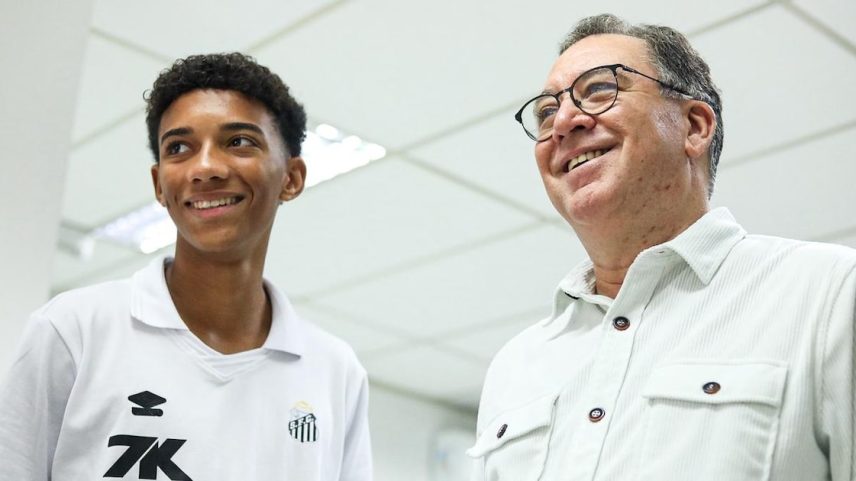 Garoto de 17 anos tem sido valorizado pelo Santos. (Foto: Reinaldo Campos/Santos)