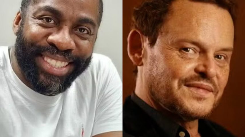 Lázaro Ramos e Matheus Nachtergaele — Foto: Reprodução / Instagram e Globo/ Marcos Serra Lima