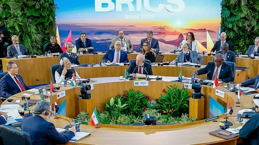 Reunião plenária da Cúpula do Brics no Rio de Janeiro (Foto: Ricardo Stuckert / Presidência da República)