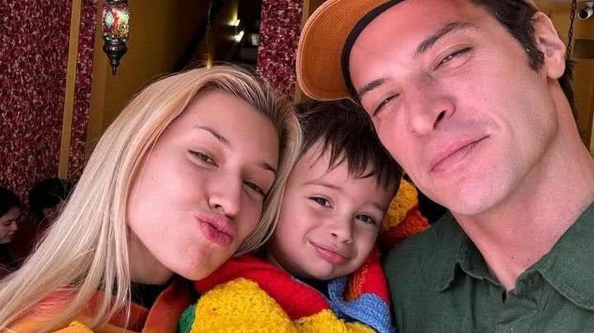 Leandro Lima posa com os filhos, Giulia e Toni (Foto: Reprodução/Instagram)