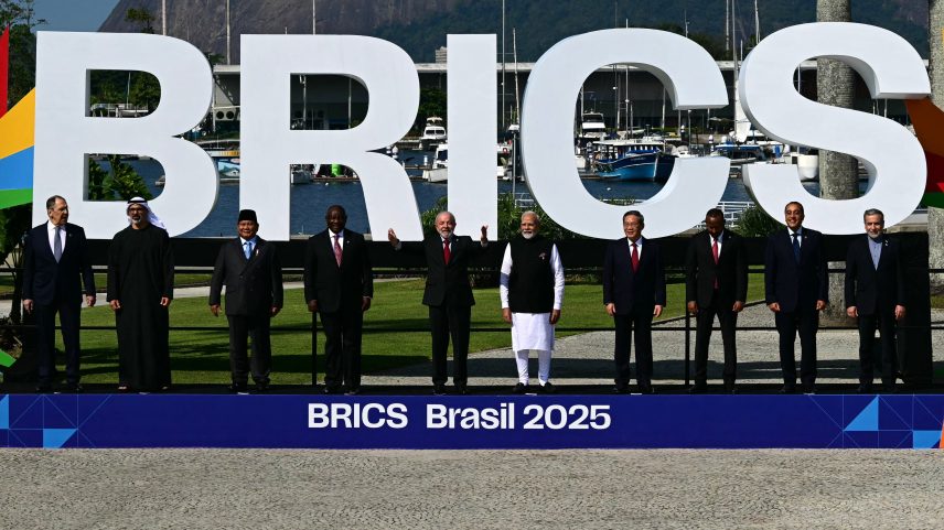 Líderes do Brics discutem criação de rede própria de dados com cabos submarinos para aumentar a soberania digital entre os países do bloco (Foto: Pablo Porciúncula/AFP)