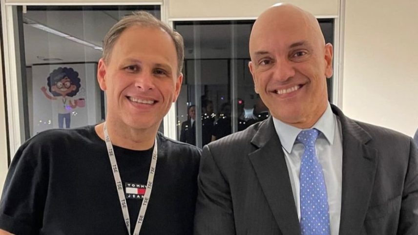 O perito computacional Eduardo Tagliaferro ao lado do ministro Alexandre de Moraes. (Foto: @edutagliaferro via Instagram)
