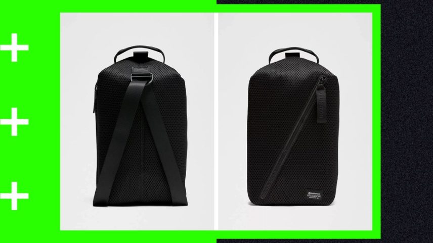 A bolsa Fast Track Bag 8L Knit Mesh da Lululemon é ultra-versátil e está em super promoção com 50% de desconto. (Foto: Reprodução)