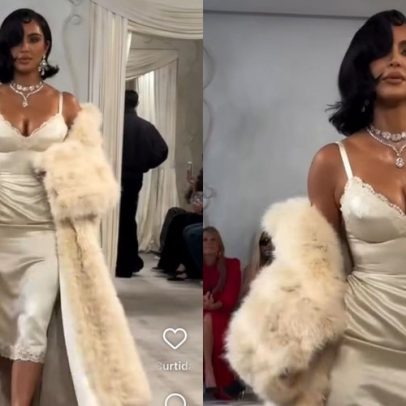 Kim Kardashian brilha na passarela da Balenciaga durante semana de alta-costura