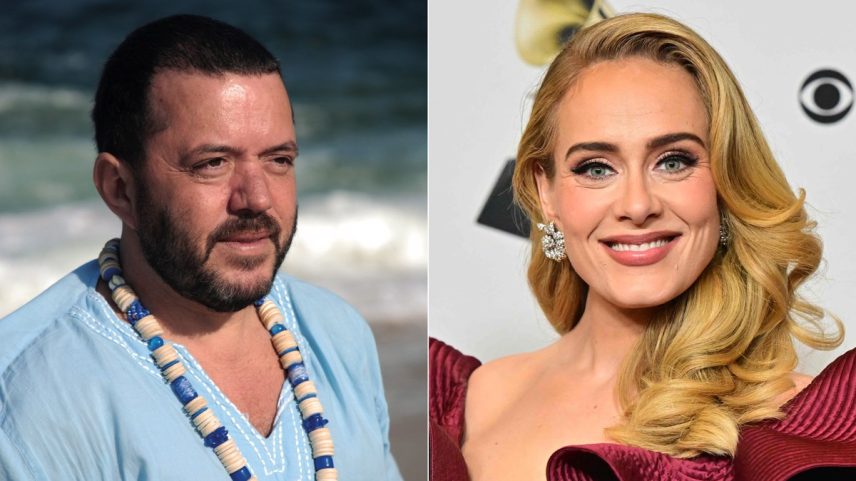 Toninho Geraes e Adele: disputa internacional (Foto: Agência O Globo e AFP)