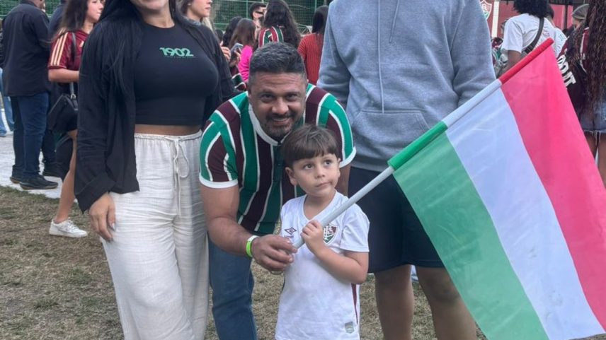 Família reunida para acompanhar o Flu (Foto: Maírah Rubim)