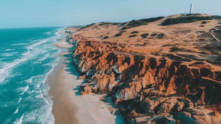 Praia de Morro Branco, no Ceará (Foto: Reprodução)