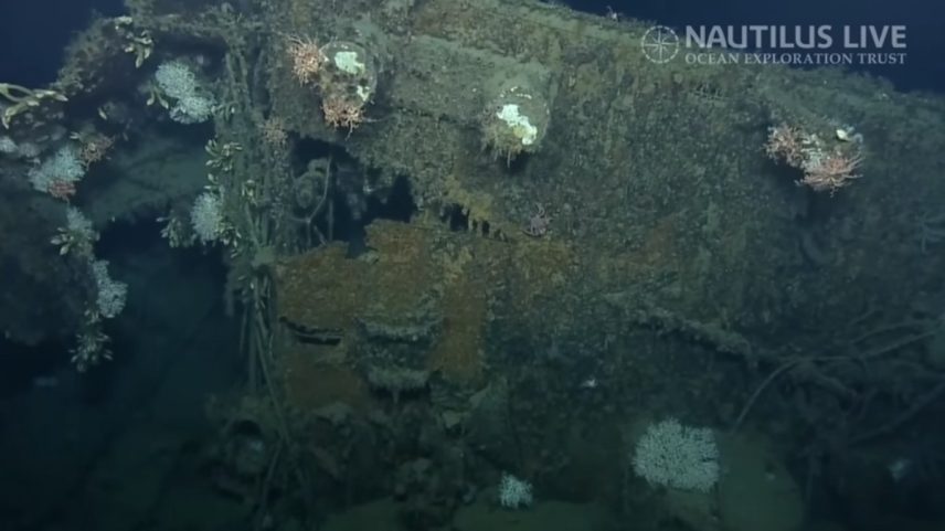 Parte de navio da Segunda Guerra é achada no Pacífico após 83 anos (Foto: Reprodução vídeo)