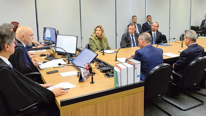 Mauro Cid e Braga Netto durante acareação no STF (Foto: Rosinei Coutinho / STF)
