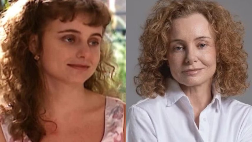 Carolyna Aguiar em 'História do amor' e atualmente (Foto: Reprodução)