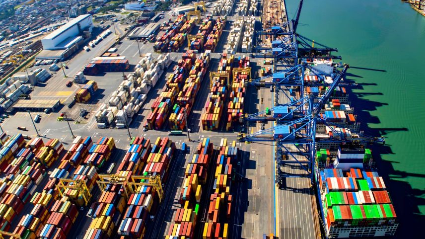 Terminal de contêineres da Portonave, em Navegantes (SC) - Divulgação (Foto: Portonave)