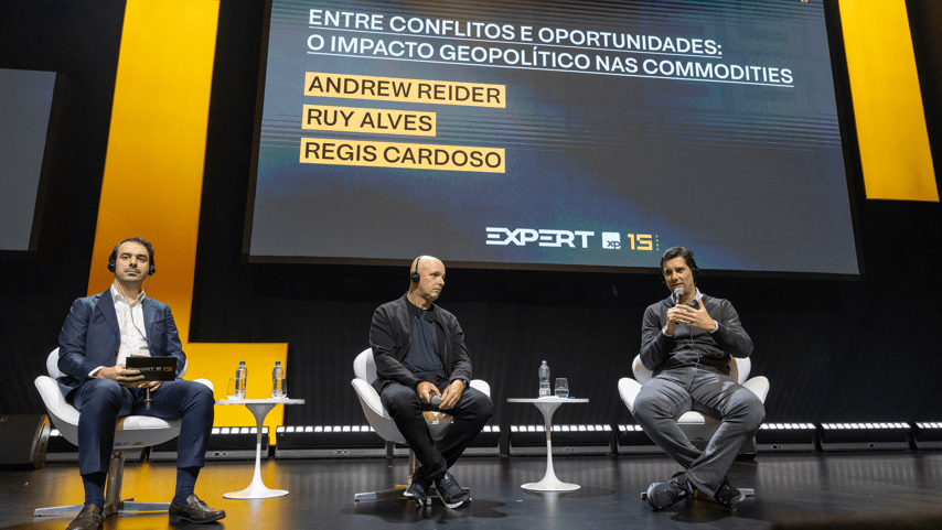 Ruy Alves (Kinea) Andrew Reider (WHG Asset Management) Regis Cardoso (XP) Foto: Paulo Bareta/Divulgação XP