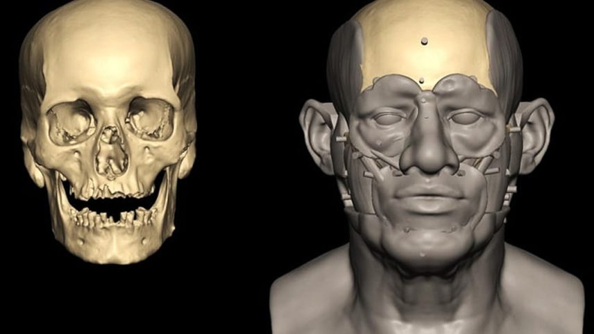 Pesquisadores sequenciaram genomas inteiros dos dentes de um esqueleto bem preservado encontrado em um pote funerário (Foto: Caroline Wilkinson/Liverpool John Moores University)