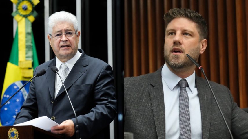 Requião Pai e Requião Filho: novo partido (Foto: Pedro França/Agência Senado e Valdir Amaral/Alep)