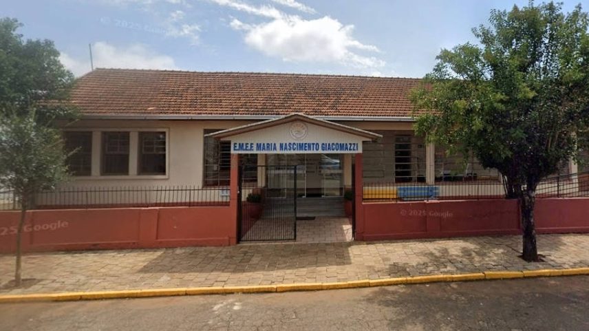 Escola Maria Nascimento Giacomazzi, no município de Estação, no Rio Grande do Sul (Foto: Reprodução/Google Street View)