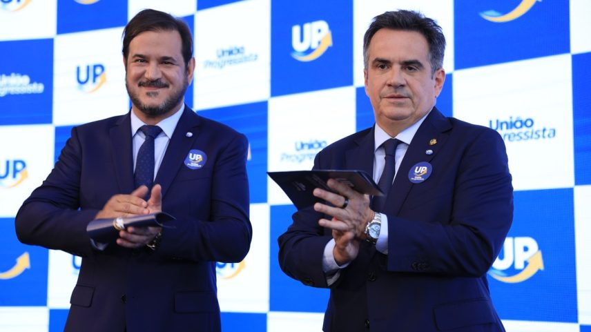O presidente do União Brasil e futuro dirigente da federação União Progressista, Antonio Rueda (à esq.), e o senador Ciro Nogueira (PI), presidente do PP (Foto: Divulgação/PP)