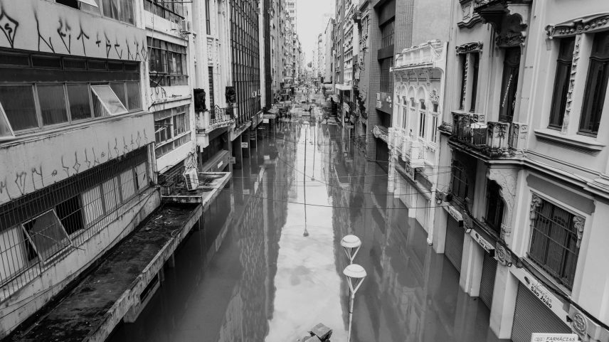 Região central de Porto Alegre (RS) inundada por enchente (Foto: Gustavo Mansur - 5.mai.25/ Palácio Piratini)