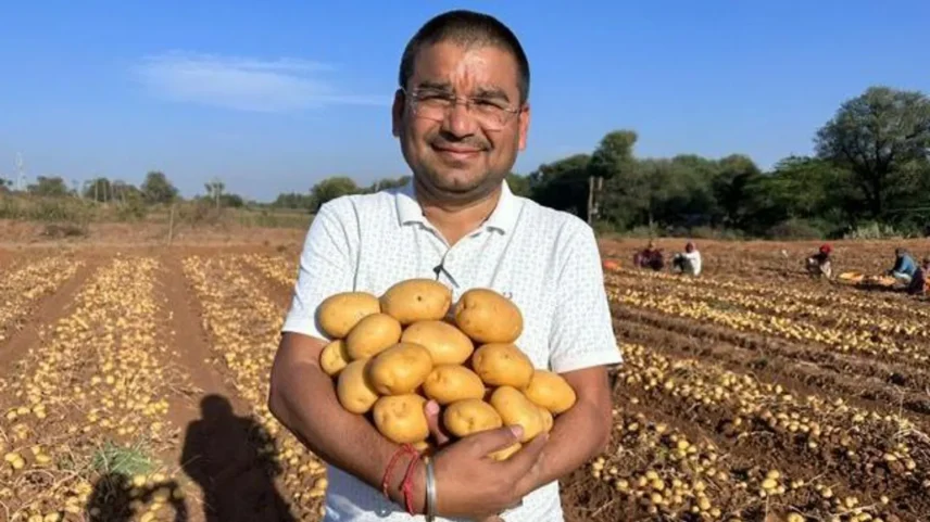 A fazenda de Jitesh Patel prosperou desde que ele começou a cultivar batatas (Foto: Jitesh Patel)