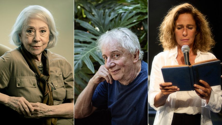 Fernanda Montenegro, Marco Nanini e Andrea Beltrão participam do Festival Amir Haddad (Foto: Fotos de Leo Martins, Hermes de Paula e divulgação/Felipe Ovelha)