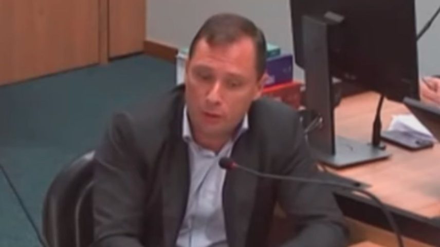 Mauro Cid durante audiência (Foto: Reprodução)