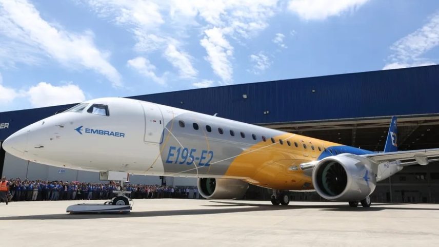 Aeronave E195-E2, da Embraer (Foto: Divulgação/Embraer)