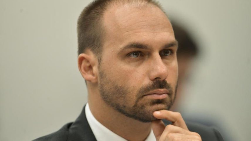 Deputado federal licenciado Eduardo Bolsonaro (PL-SP). (Foto: Marcelo Camargo/Agência Brasil)