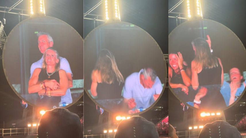 Casal tem reação inusitada em show do Coldplay e surpreende Chris Martin (Foto: Reprodução/TikTok)