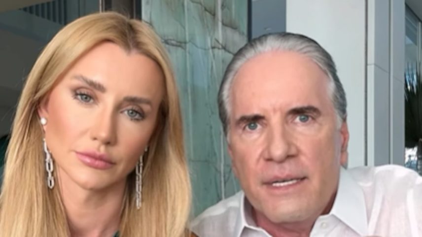 Ana Paula Siebert e Roberto Justus em vídeo com pronunciamento após foto em família com a filha Vicky ter recebido comentários de ódio na internet (Foto: @robertoljustus via Instagram)