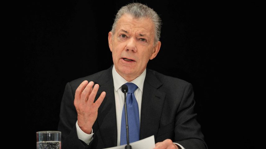 Ex-presidente da Colômbia e vencedor do Nobel da Paz, Juan Manuel Santos, em um evento em Washington, nos Estados Unidos (Foto: Kayla Bartkowski - 28.jan.25/Getty Images via AFP)