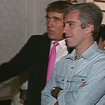 Imagens revelam presença de Epstein no casamento de Trump em 1993
