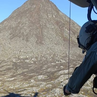 Turista holandês é resgatado de montanha em Portugal por helicóptero; assista ao vídeo
