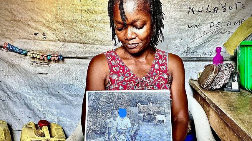 Kamate Bibiche, uma das mulheres que engravidou de um agente da ONU (Foto: BBC)