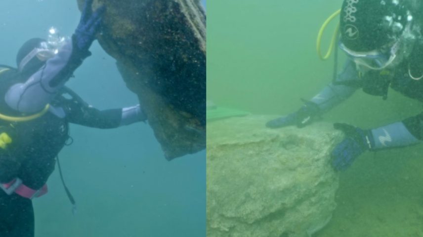 Pesquisadores descobrem restos da Roma Antiga enterrados no fundo do oceano (Foto: Divulgação/Superintendência da Área Metropolitana de Nápoles)
