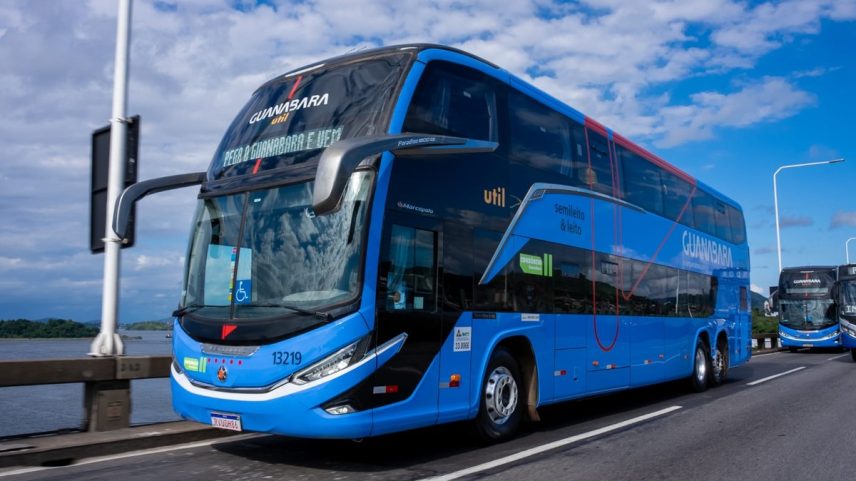 Ônibus da Viação Guanabara: empresa passou a oferecer saídas da Barra e de Botafogo — Foto: Divulgação