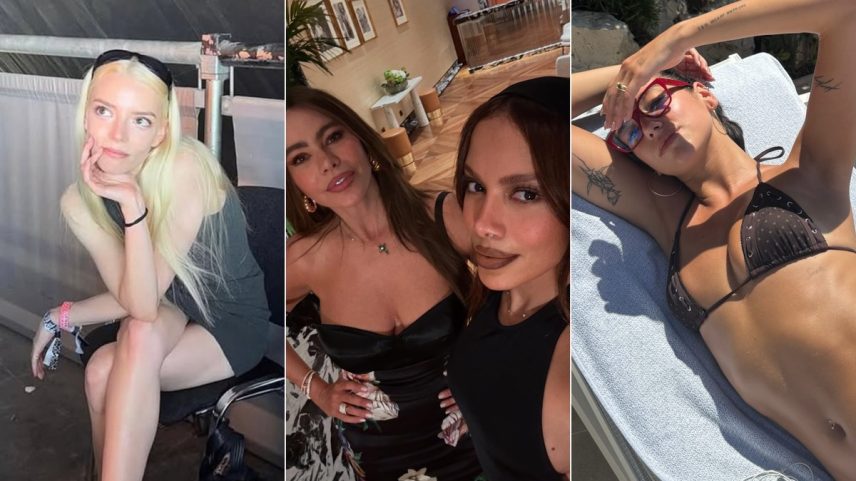 Anya Taylor-Joy, Sofia Vergara, Anitta e Dua Lipa durante férias na Europa (Foto: Reprodução / Instagram)