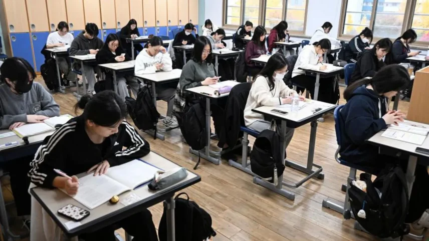 A Coreia do Sul é notória por seu sistema educacional hipercompetitivo - Foto: Getty Images