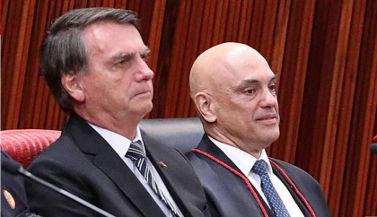 Jair Bolsonaro e Alexandre de Moraes. (Foto: Antonio Augusto/TSE)